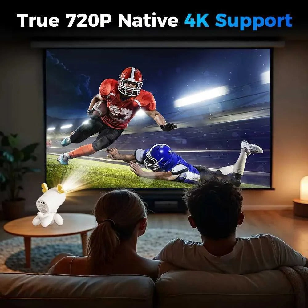 iSinbox A8 Projector dog Android13 Native 720P Portable Projector WIFI6 BT5.3 4K 1080P Home Cinema Video Projector